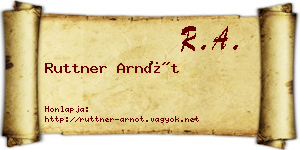 Ruttner Arnót névjegykártya